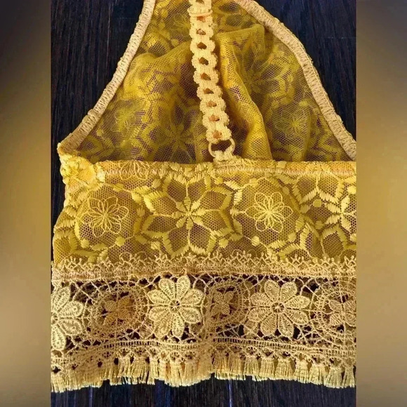 Free People Intimately Women’s XS Ella Soft Lace Bra/Bralette Sardenia Sunset - Picture 8 of 13